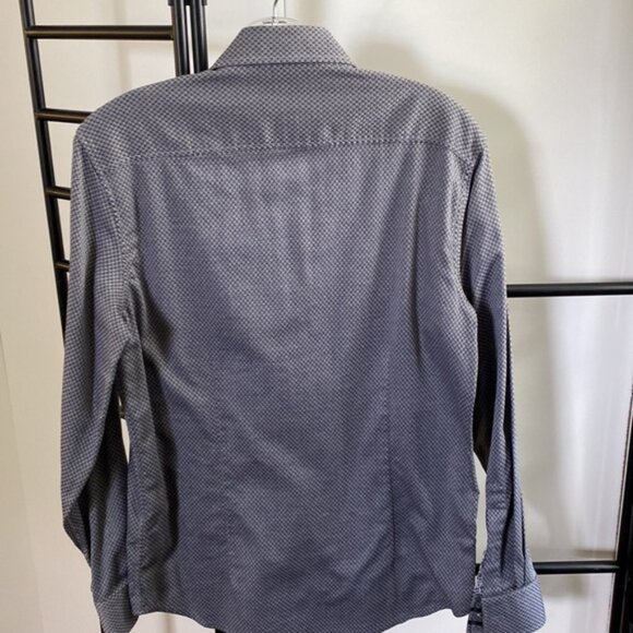 ROBERT GRAHAM black grey dress casual buttondown  shirt M - Picture 3 of 4